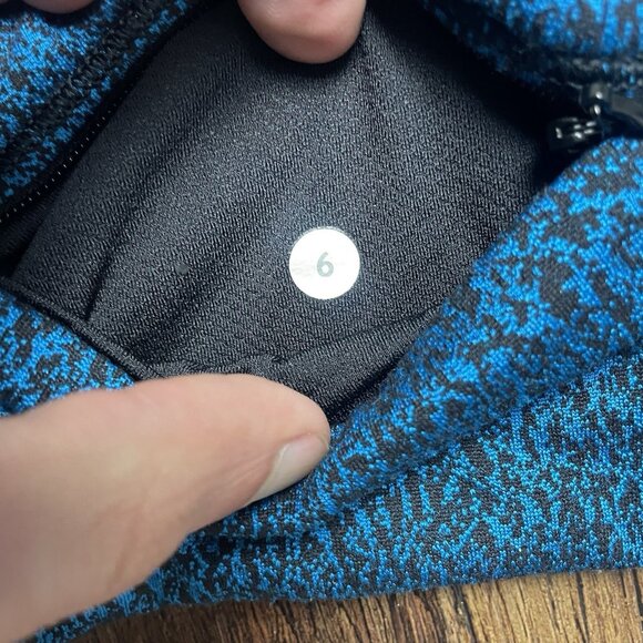 Lululemon Blue Marled Rush Hour 1/4 Zip Pullover Sweater Jacket Size 6 - Picture 5 of 7